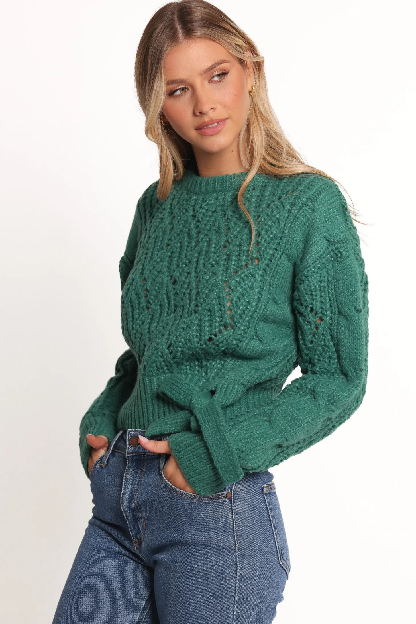 Birdie Tie Side Knit Sweater
