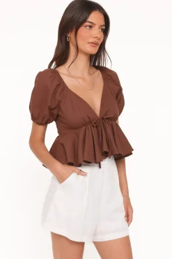 Brienne Tie Front Top