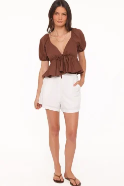 Brienne Tie Front Top