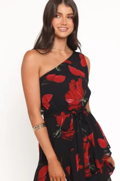 Brigette One Shoulder Tiered Midi Dress