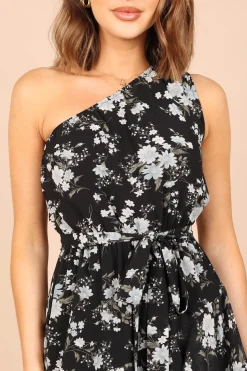 Brigette One Shoulder Tiered Midi Dress
