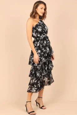 Brigette One Shoulder Tiered Midi Dress
