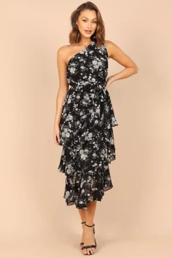 Brigette One Shoulder Tiered Midi Dress