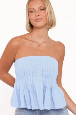 Cagnes Strapless Peplum Top