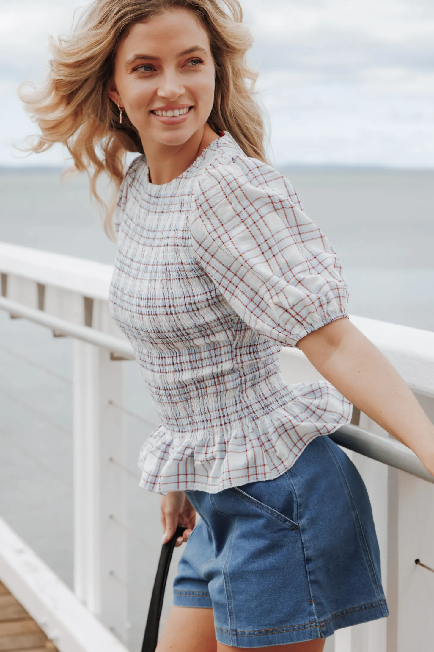 Callista Shirred Waist Top