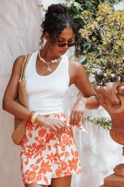 Calypso Wrap Mini Skirt