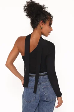 Carlie Mesh One Shoulder Top