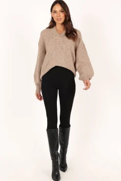 Carly Collar Knit Sweater