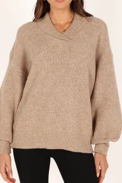 Carly Collar Knit Sweater