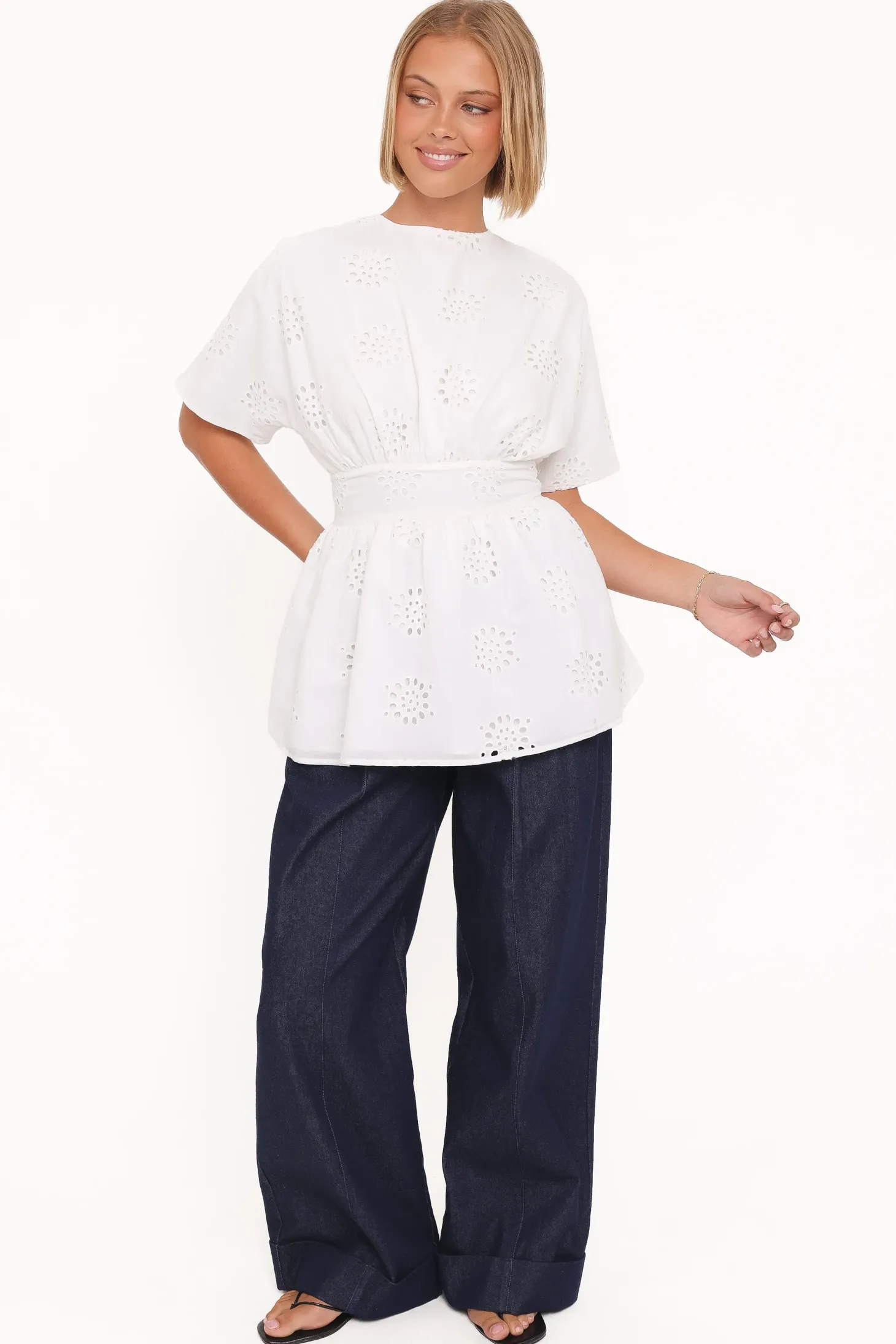Carmel Tie Back Tunic Top