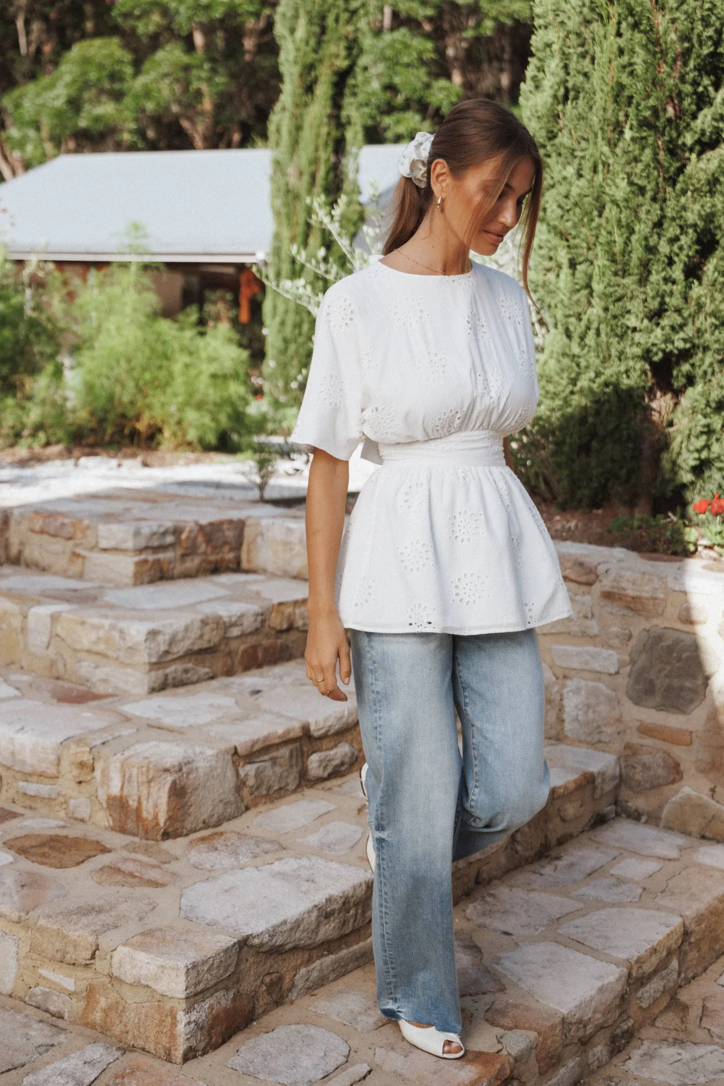 Carmel Tie Back Tunic Top
