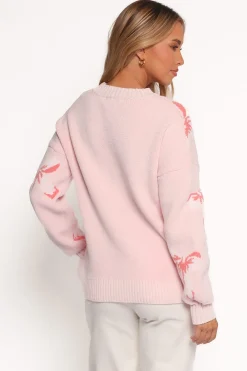 Carrington Bow Print Knit Sweater