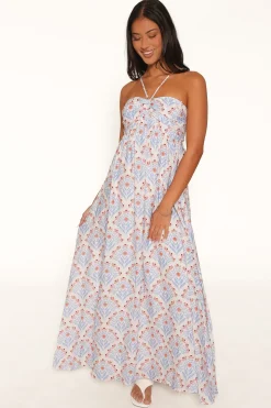 Cascade Halterneck Maxi Dress