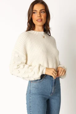 Catalina Polka Dot Texture Knit Sweater