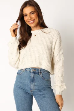 Catalina Polka Dot Texture Knit Sweater
