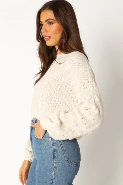 Catalina Polka Dot Texture Knit Sweater