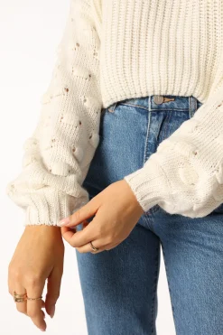 Catalina Polka Dot Texture Knit Sweater