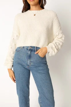 Catalina Polka Dot Texture Knit Sweater