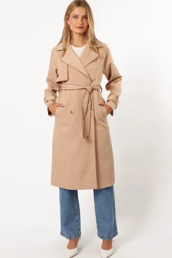 Cayenne Contrast Binding Trench Coat