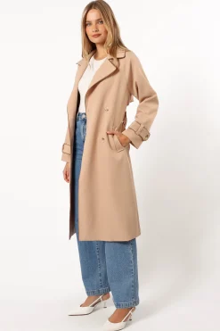Cayenne Contrast Binding Trench Coat