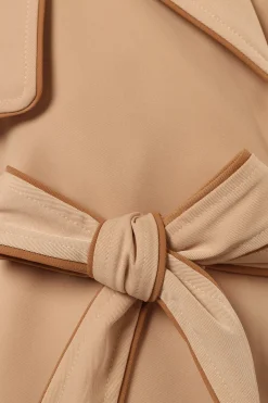 Cayenne Contrast Binding Trench Coat