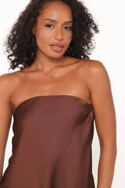 Charmer Asymmetrical Longline Strapless Top