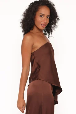 Charmer Asymmetrical Longline Strapless Top