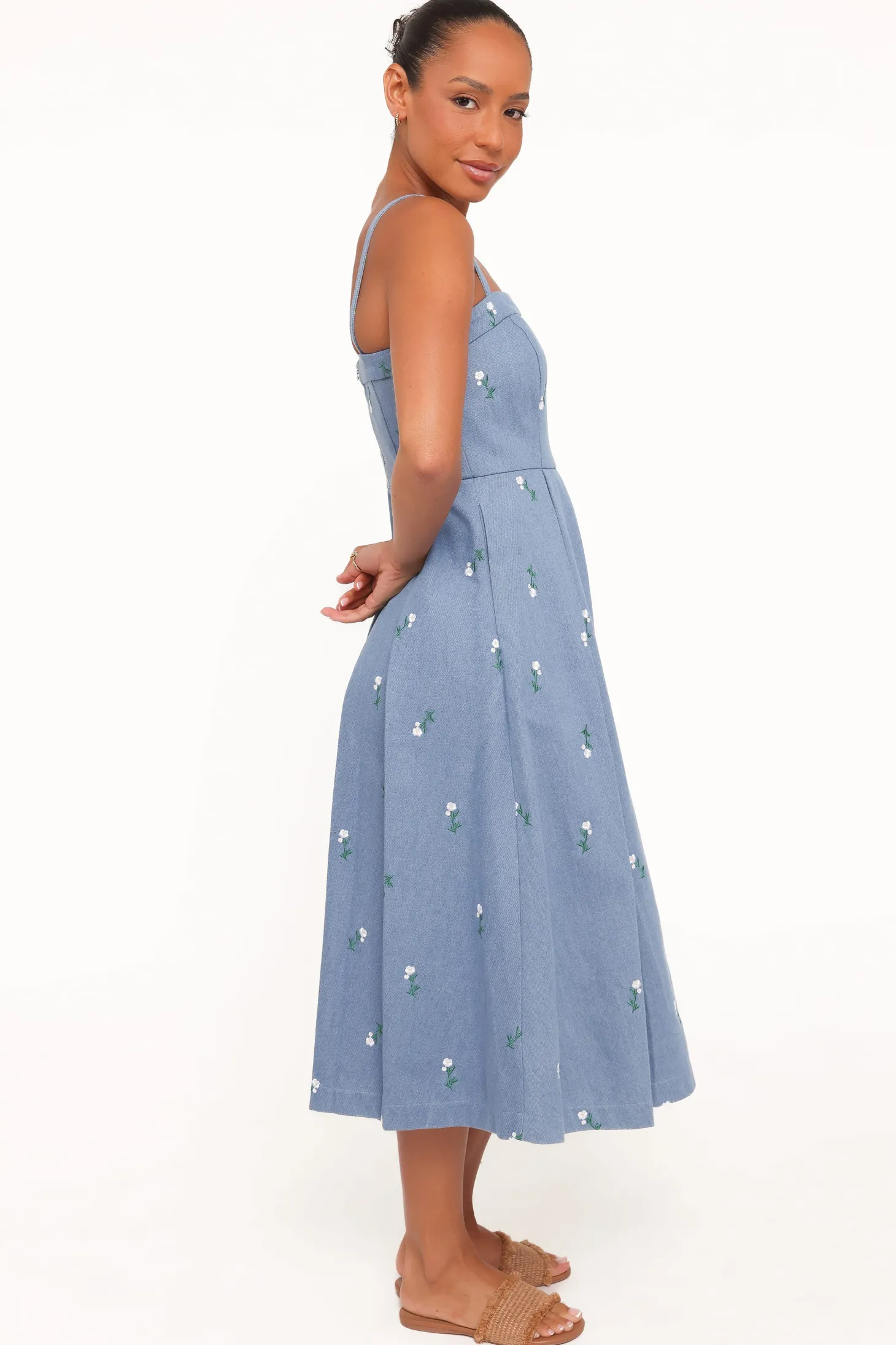 Chelsea Embroidered Midi Dress