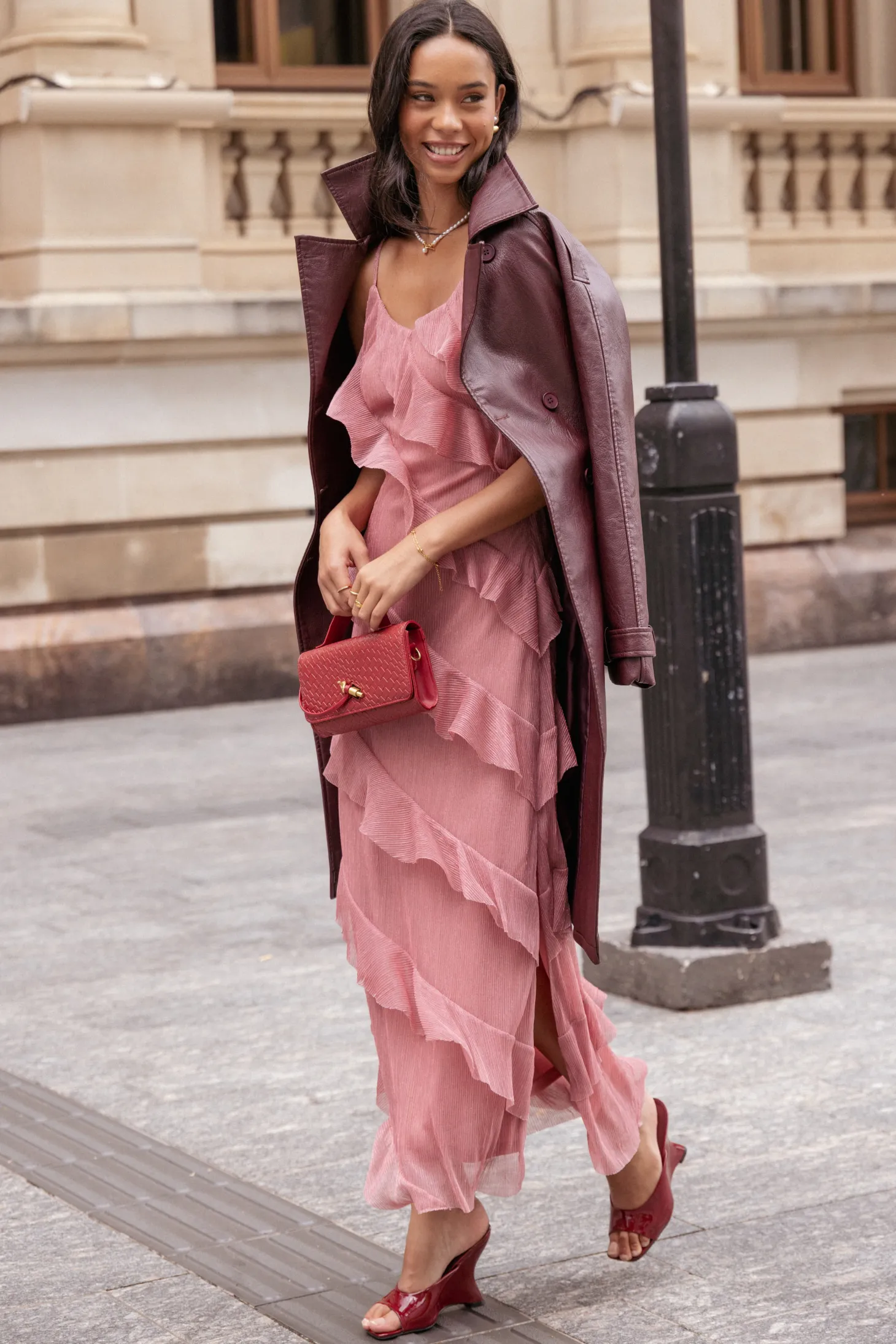 Ciao Ruffles Maxi Dress