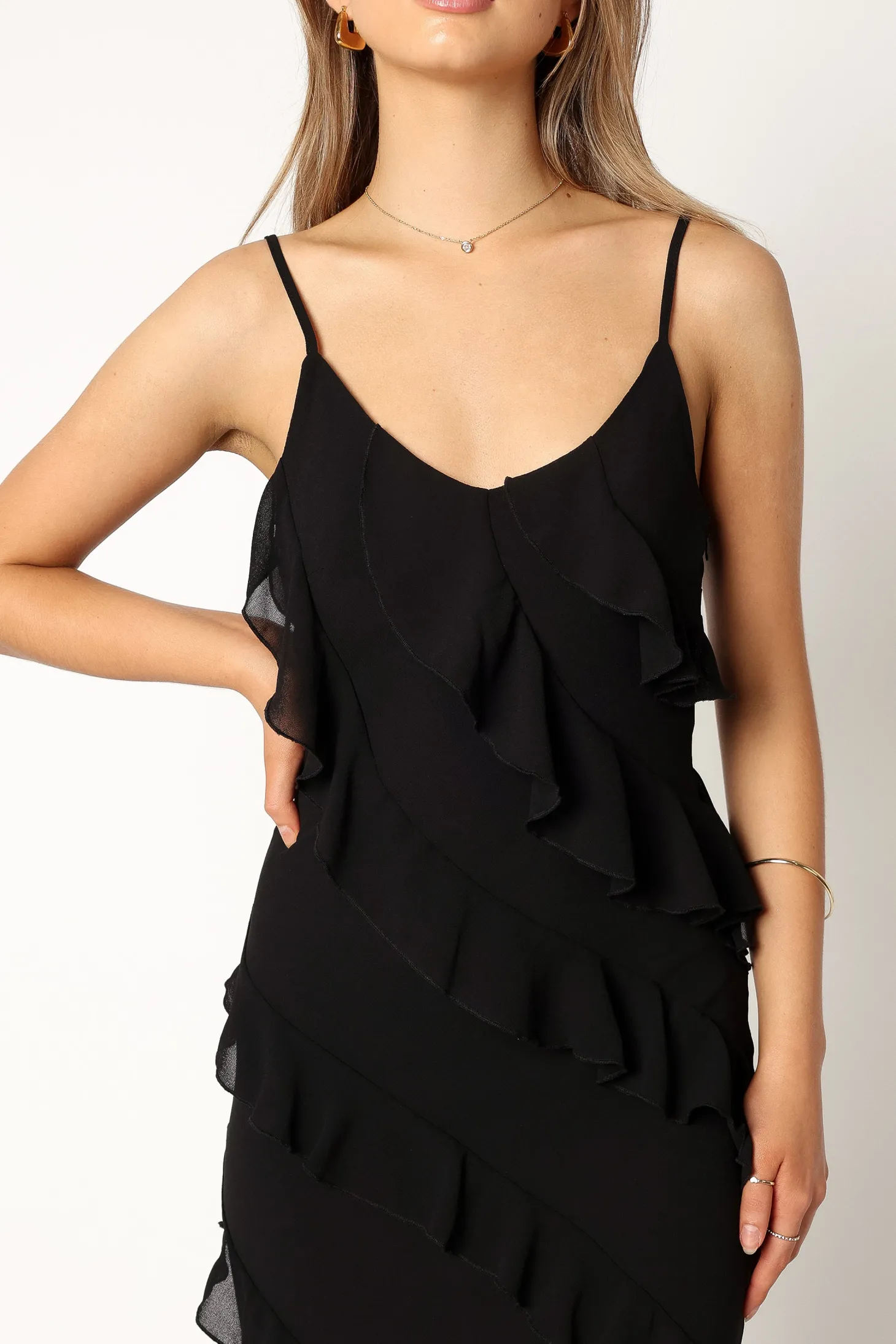Ciao Ruffles Maxi Dress