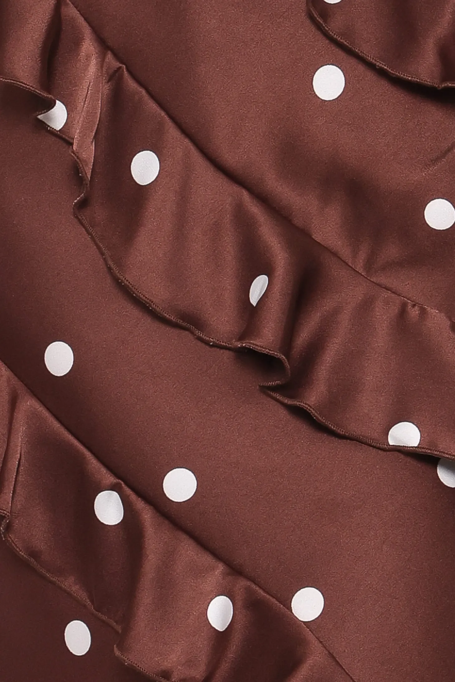 Ciao Ruffles Maxi Satin Dress