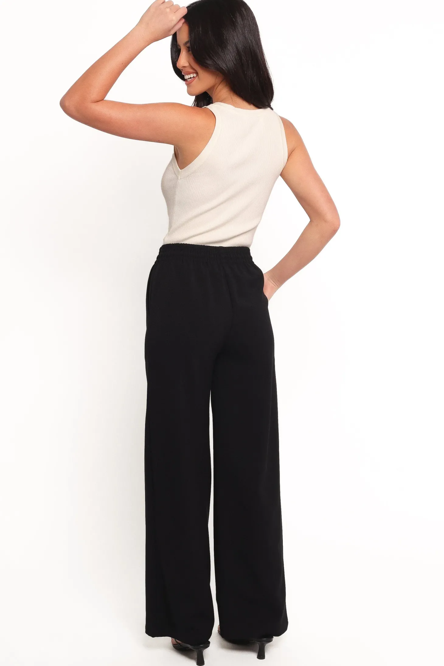 Cinch Wide Leg Crepe Pant