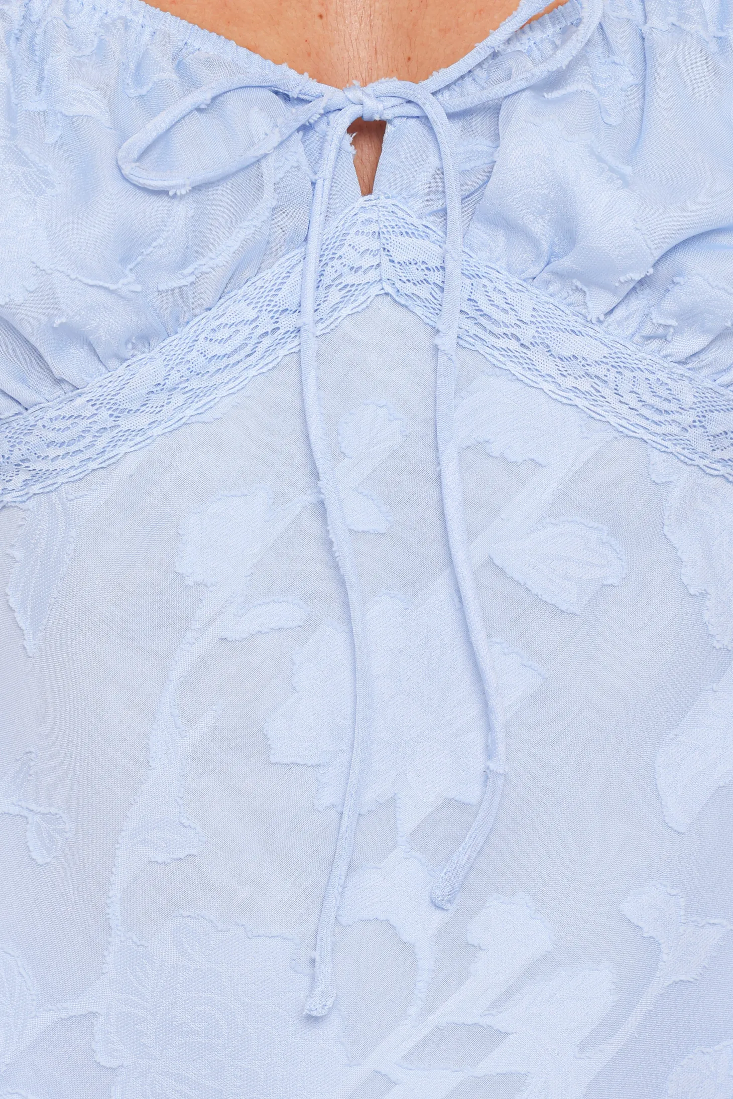 Clodagh Textured Flutter Top