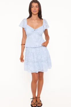 Clodagh Textured Tiered Mini Skirt