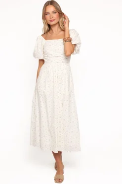 Clo Puff Sleeve Midi Dress