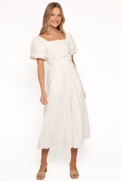 Clo Puff Sleeve Midi Dress