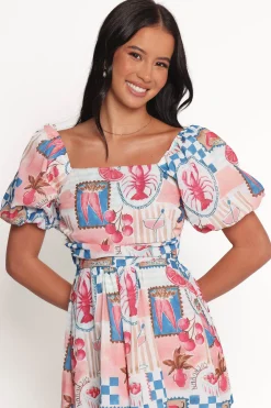 Clo Puff Sleeve Midi Dress