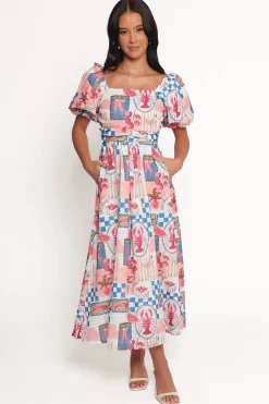 Clo Puff Sleeve Midi Dress