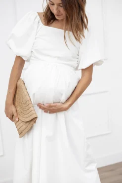 Clo Puff Sleeve Midi Dress