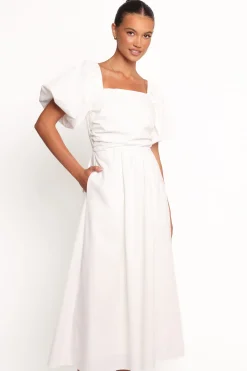 Clo Puff Sleeve Midi Dress