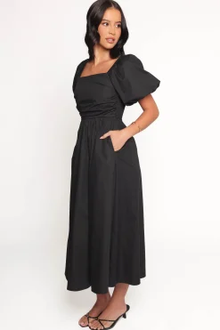 Clo Puff Sleeve Midi Dress