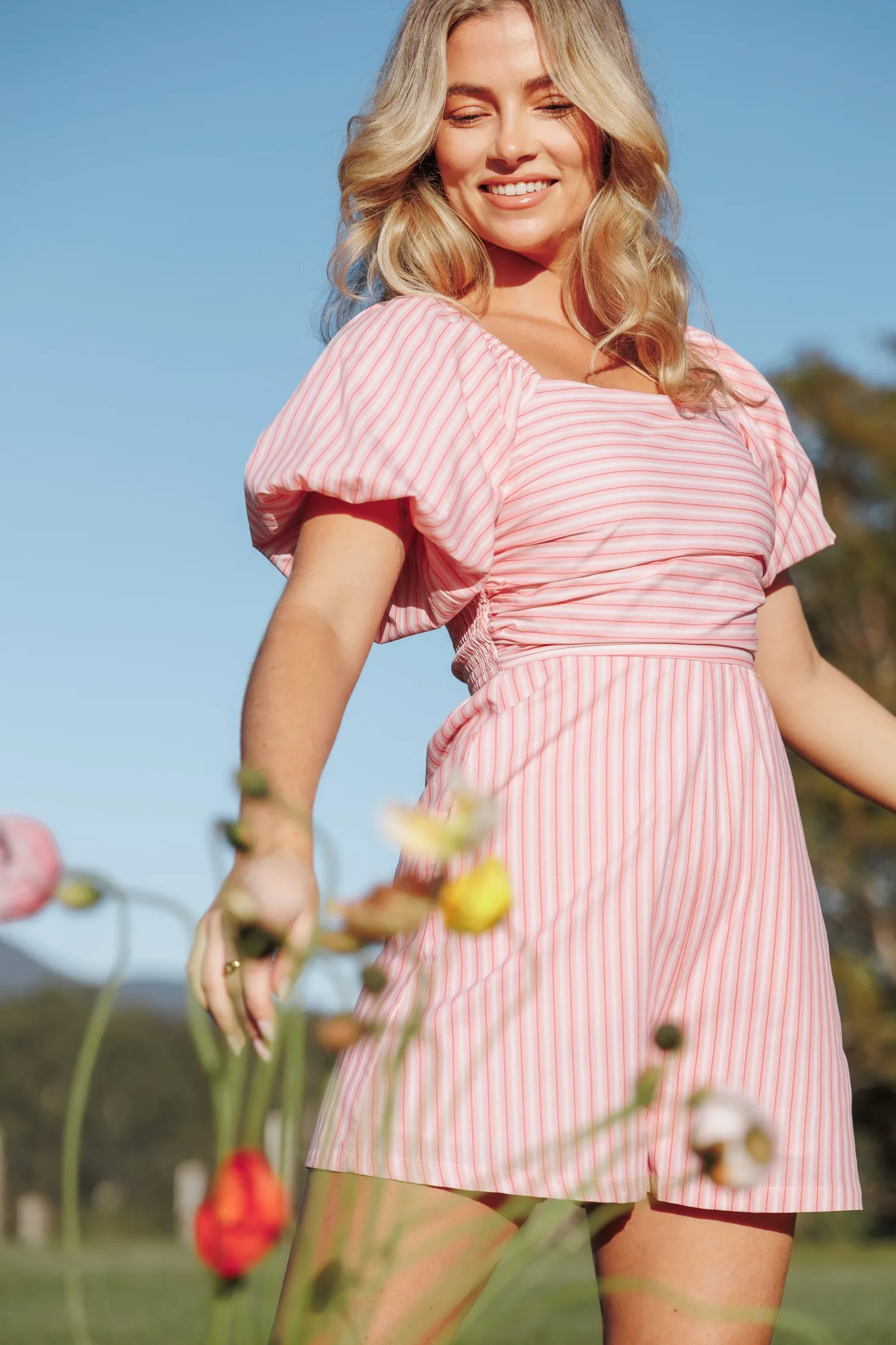 Clo Puff Sleeve Romper