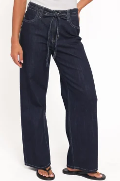 Clover Drawstring Wide Leg Jeans