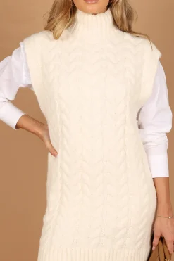 Cozette Turtle Neck Sleeveless Mini Knit Dress