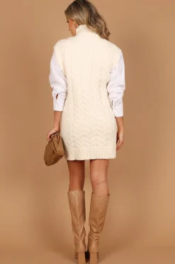 Cozette Turtle Neck Sleeveless Mini Knit Dress