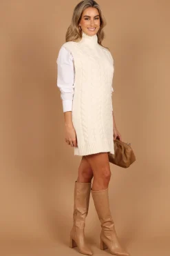 Cozette Turtle Neck Sleeveless Mini Knit Dress