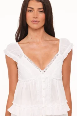 Daisy Cap Sleeve Top