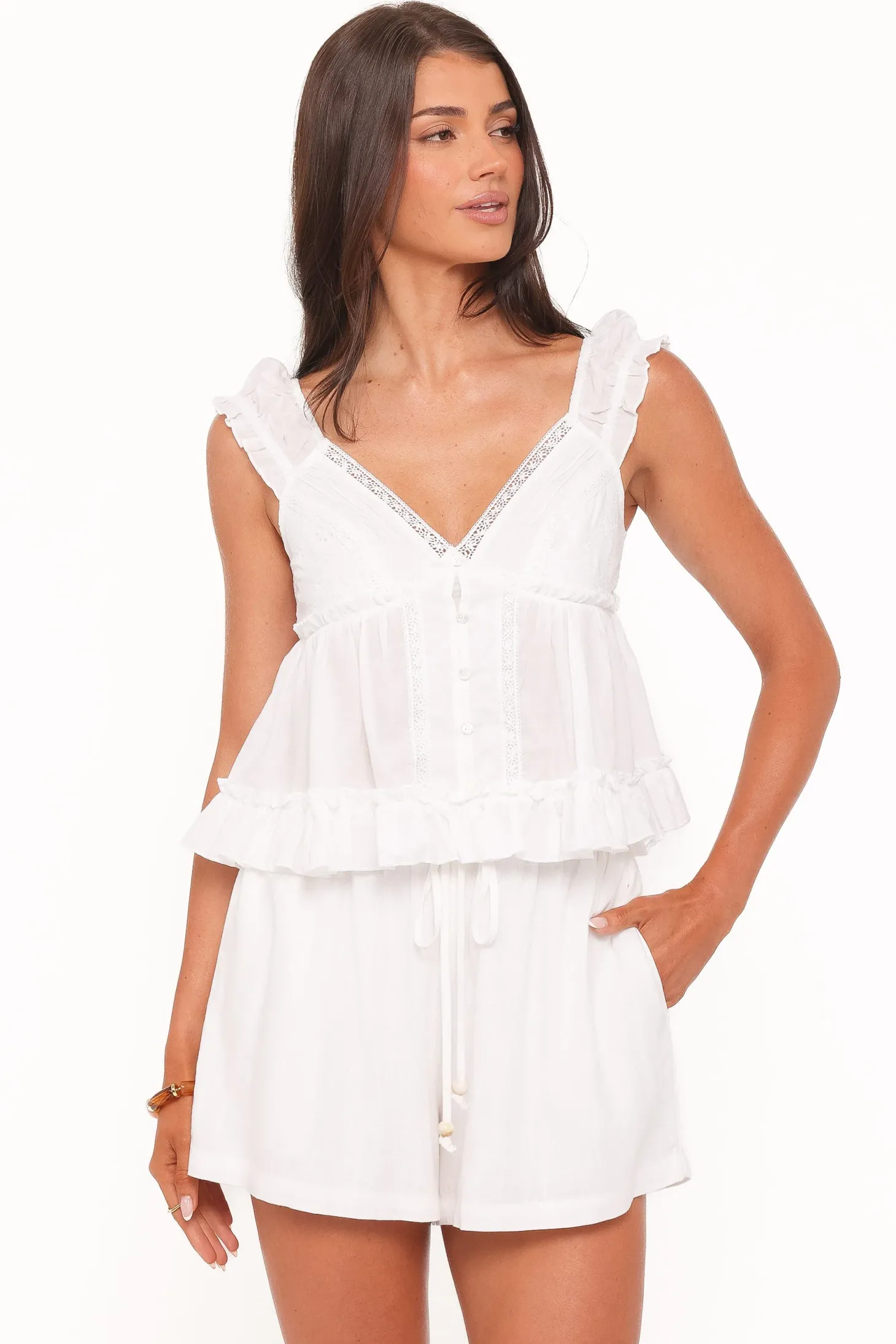 Daisy Cap Sleeve Top