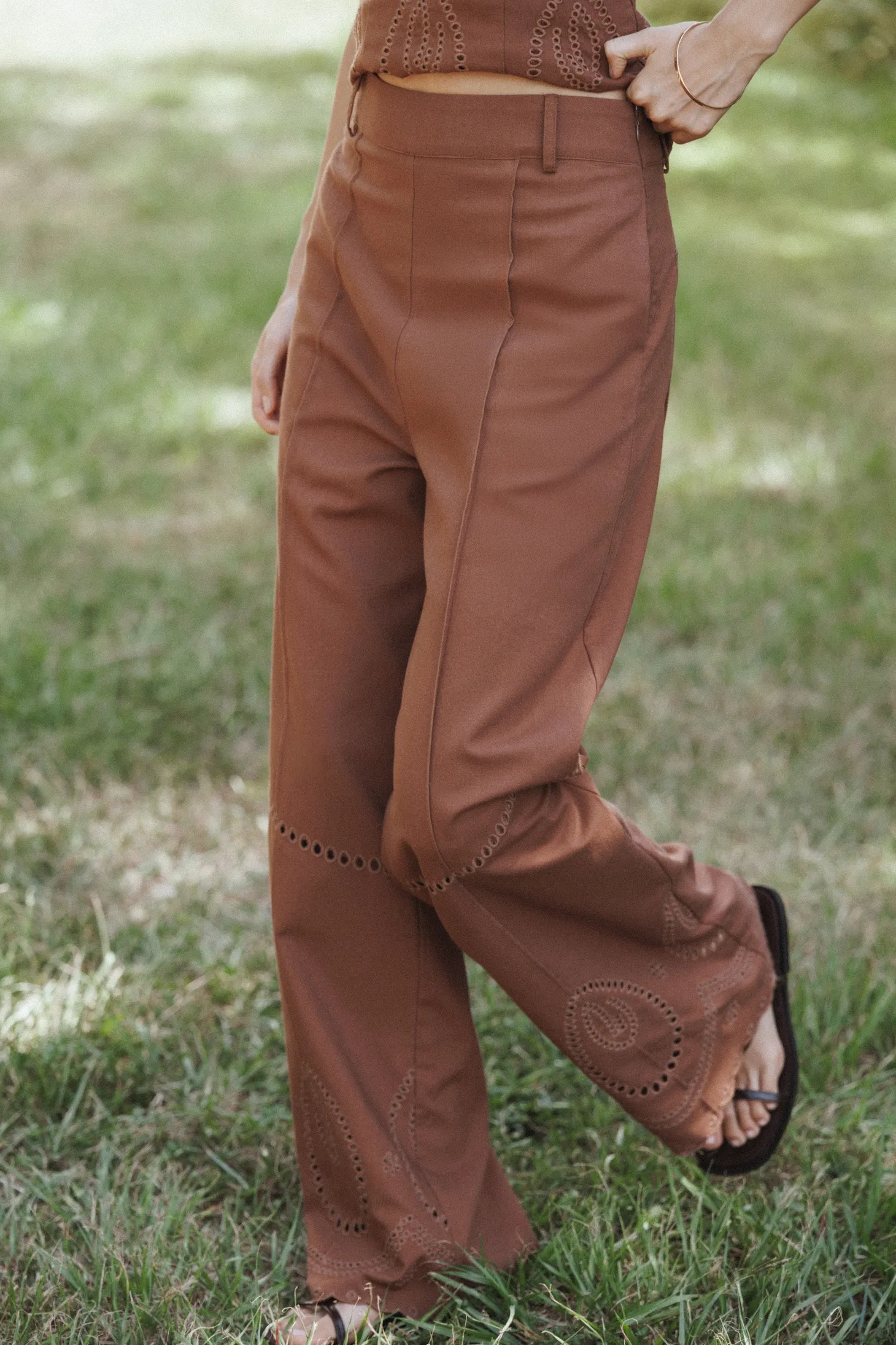 Dalia Eyelet Pant