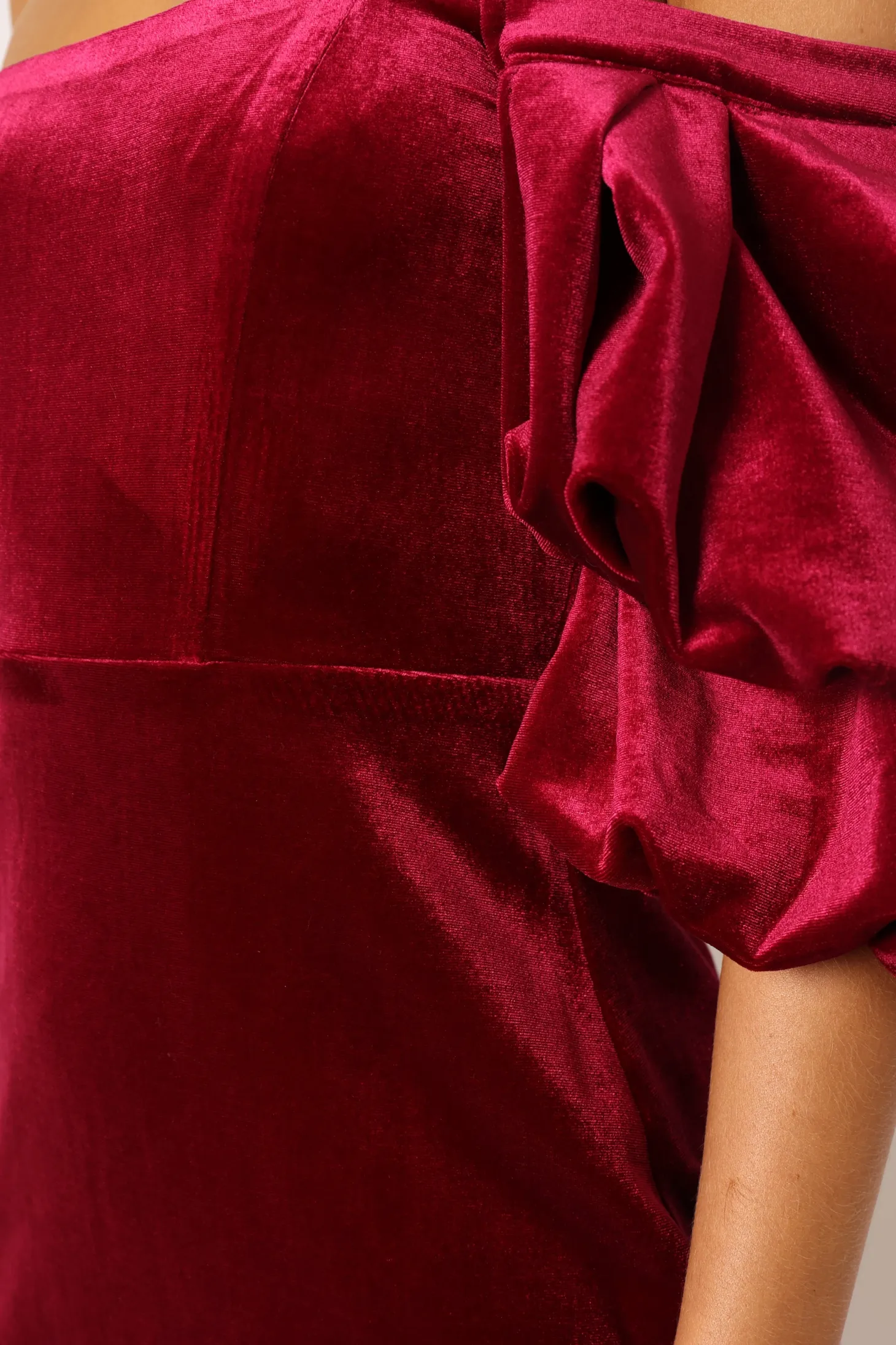 Dali Off Shoulder Velvet Mini Dress